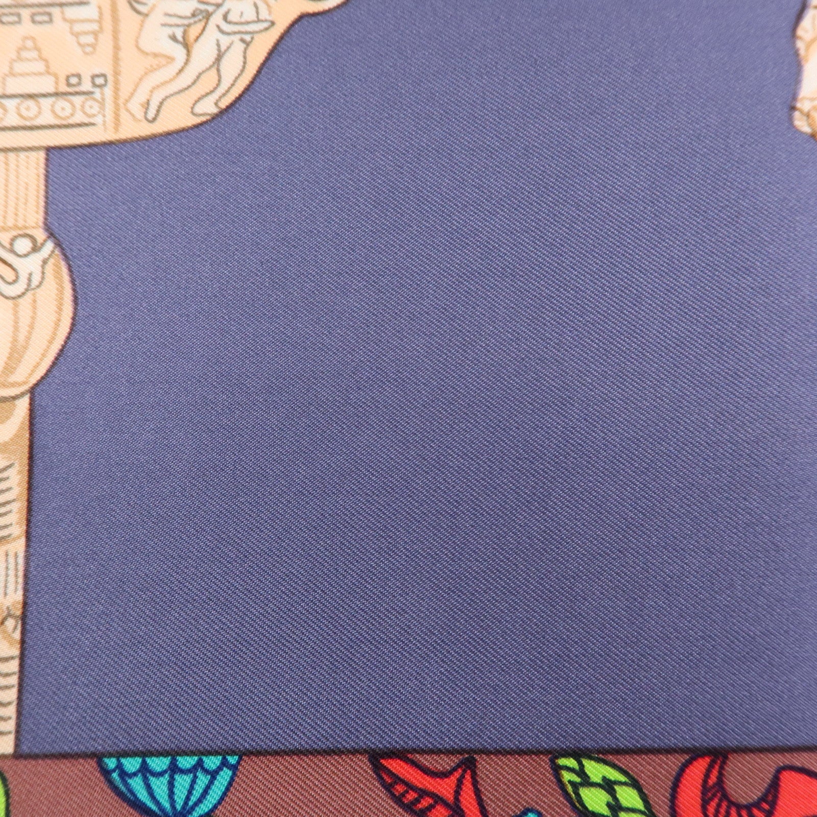 HERMES Carre 90 Silk 100% Scarf TORANA Red Purple Green