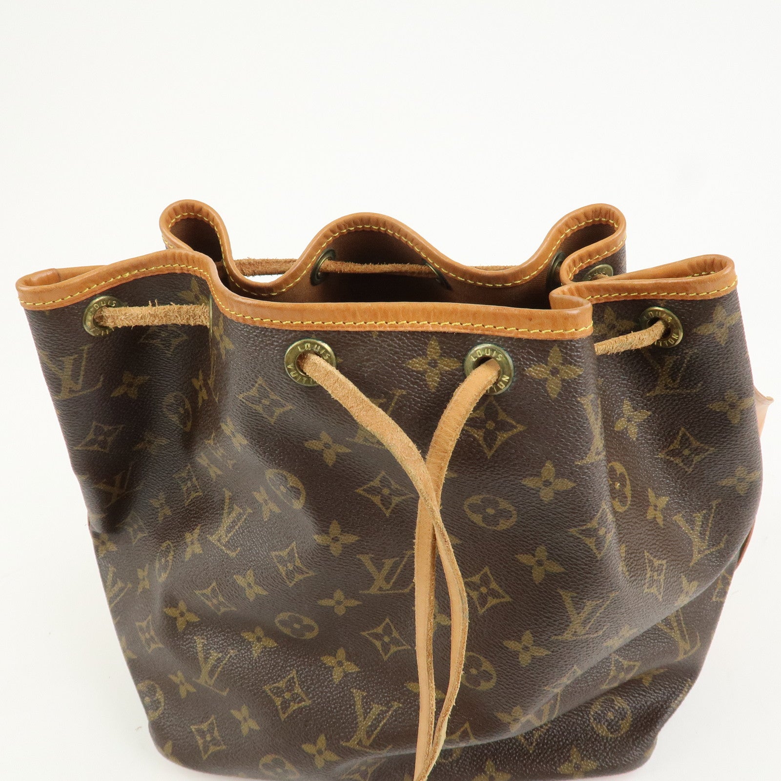 Louis Vuitton Monogram Canvas Petit Noe Shoulder Bag Brown M42226