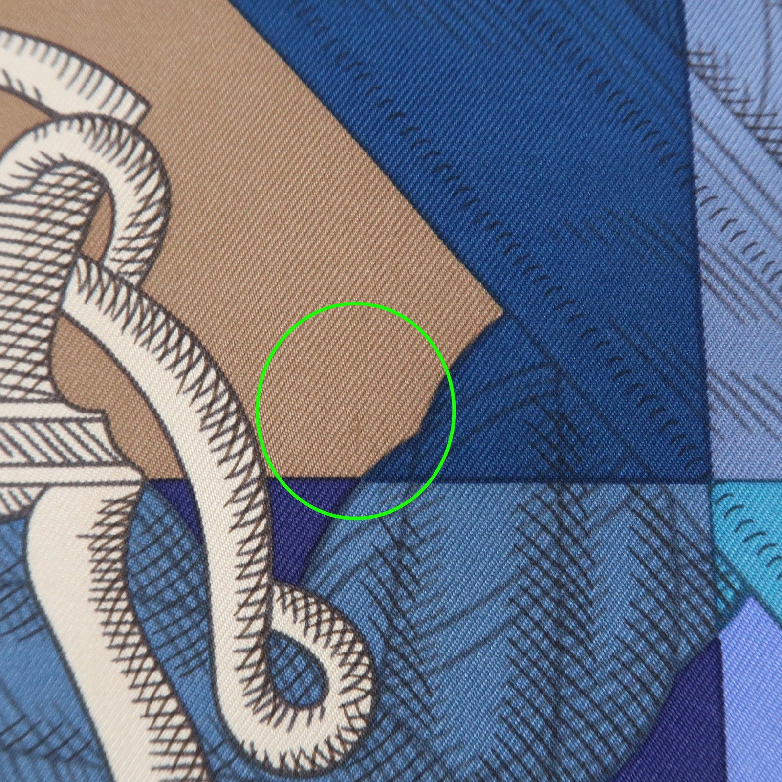 HERMES Carre 90 Silk 100% Scarf DELLA CAVALLERIA Blue Brown