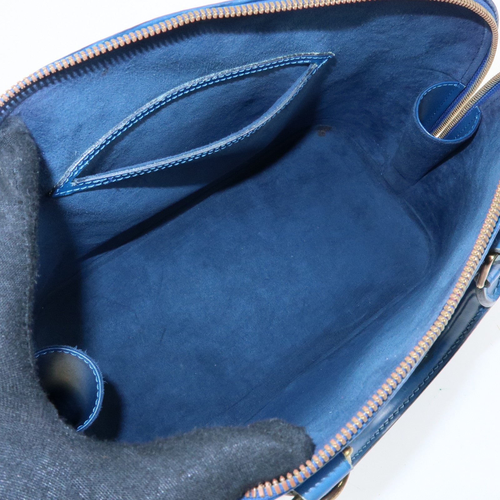 Louis Vuitton Epi Leather Alma Hand Bag Toledo Blue M52145