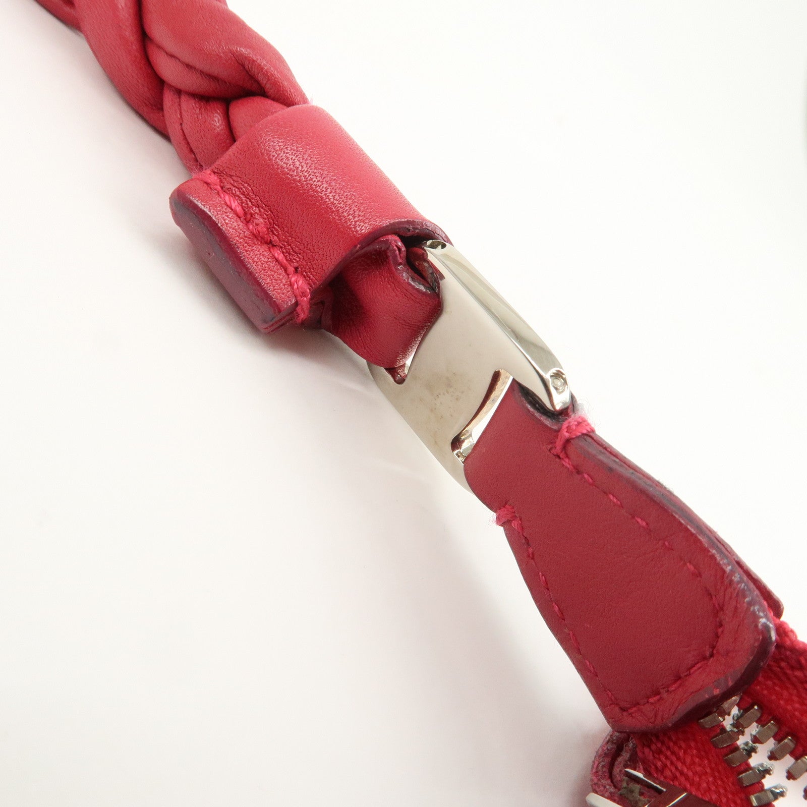 Ferragamo Logo Canvas Leather Shoulder Bag Hand Bag Pink