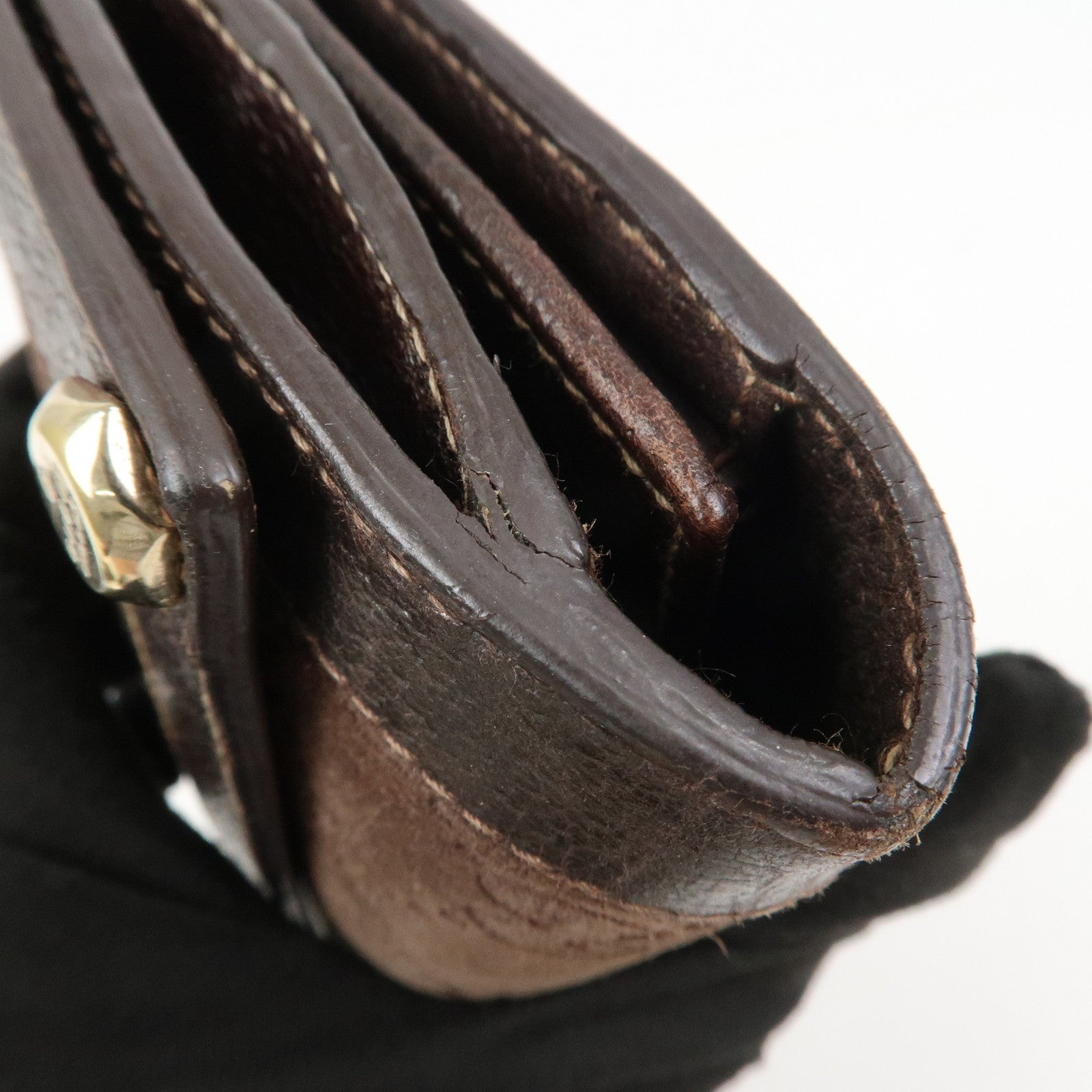 GUCCI Set Of 2 Suede Leather Bi-Fold Long Wallet 499359 153211