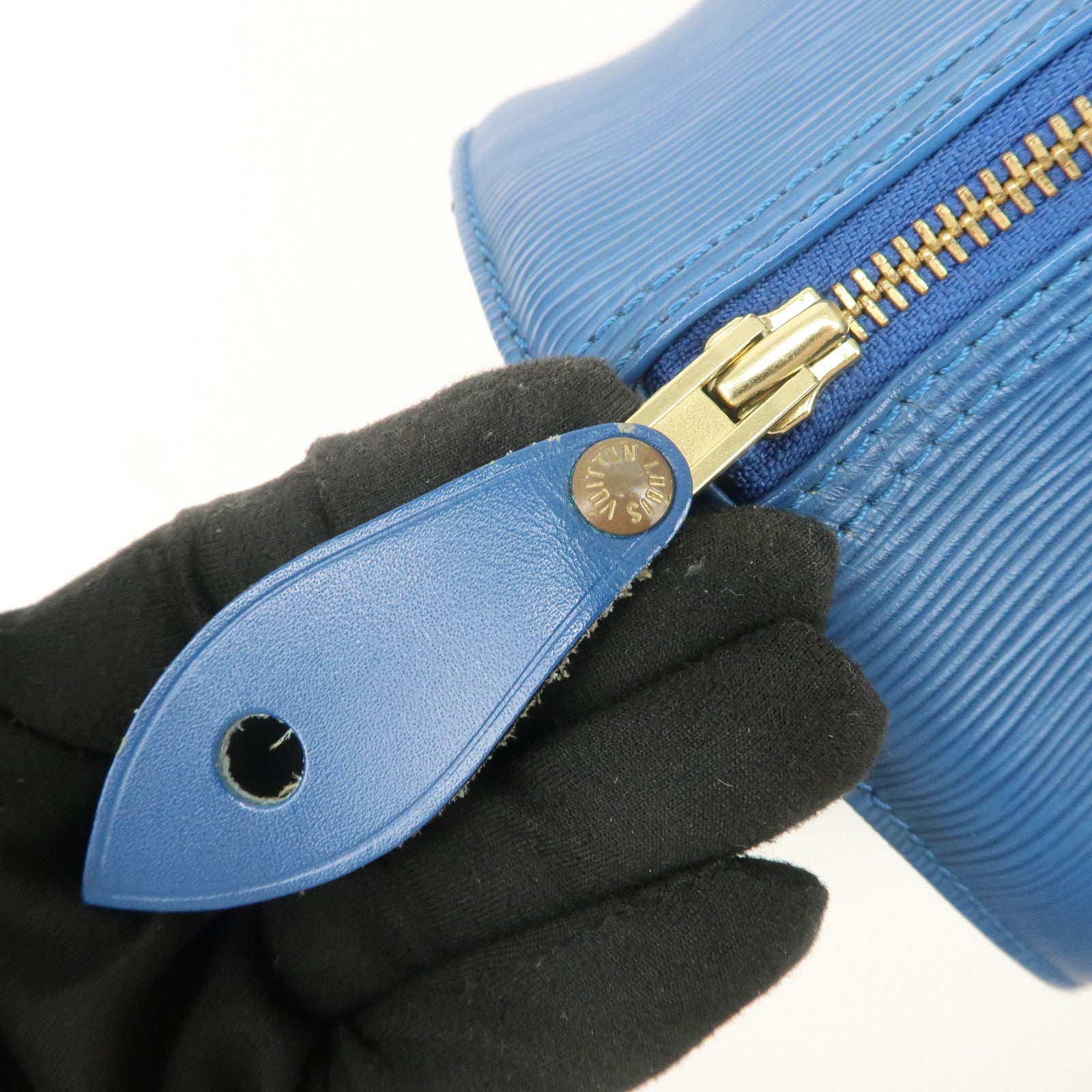 Louis Vuitton Epi Speedy 30 Hand Bag Boston Bag Toledo Blue M43005