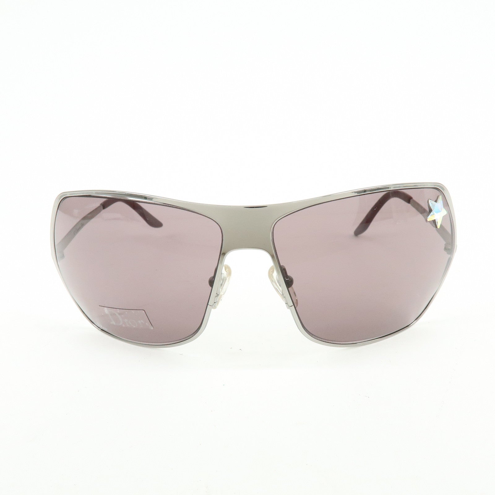 Christian Dior Plastic Metal Sunglasses Star Brown Sillver 6LBP7