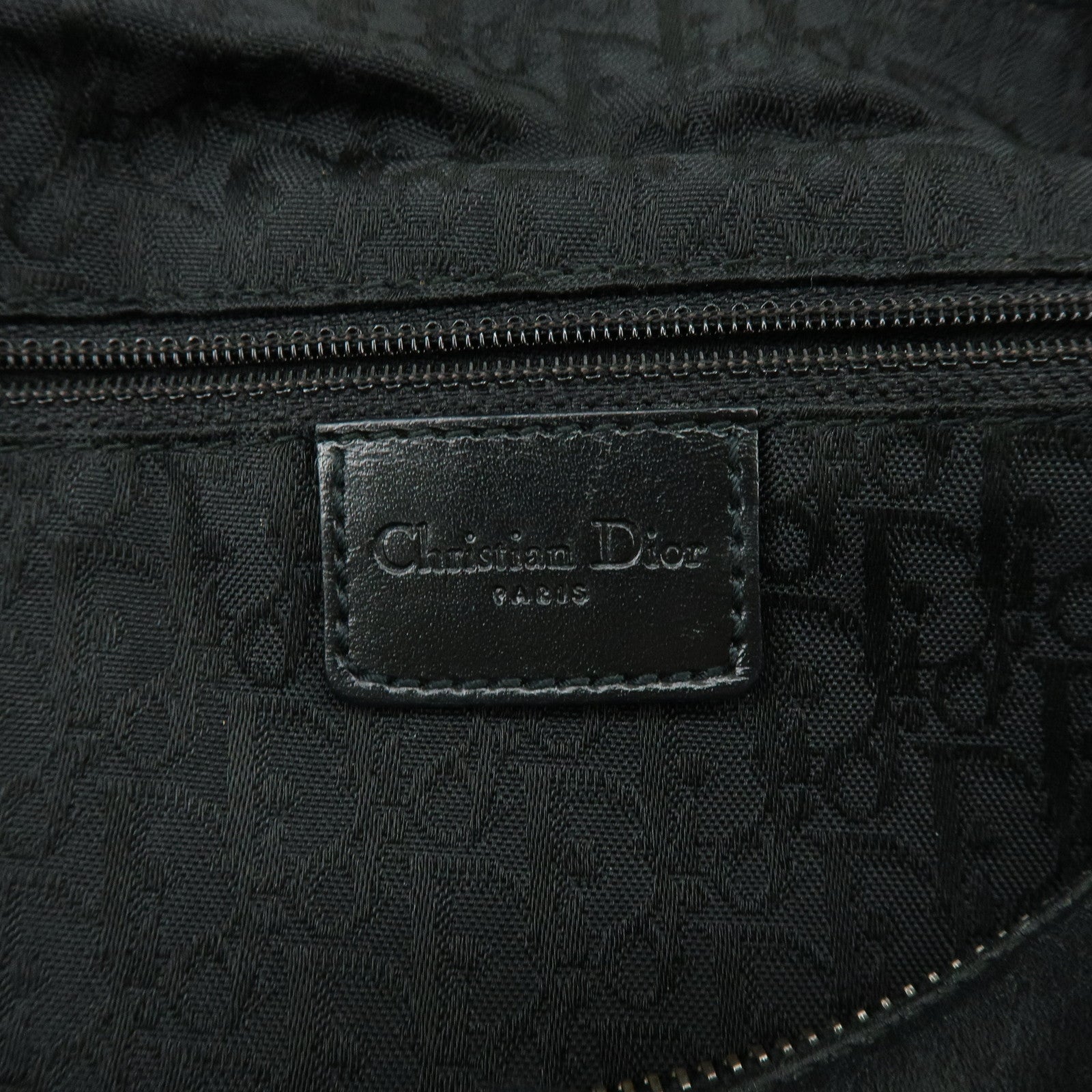 Christian Dior Street Chic Leather Shoulder Bag Crossbody Bag Black