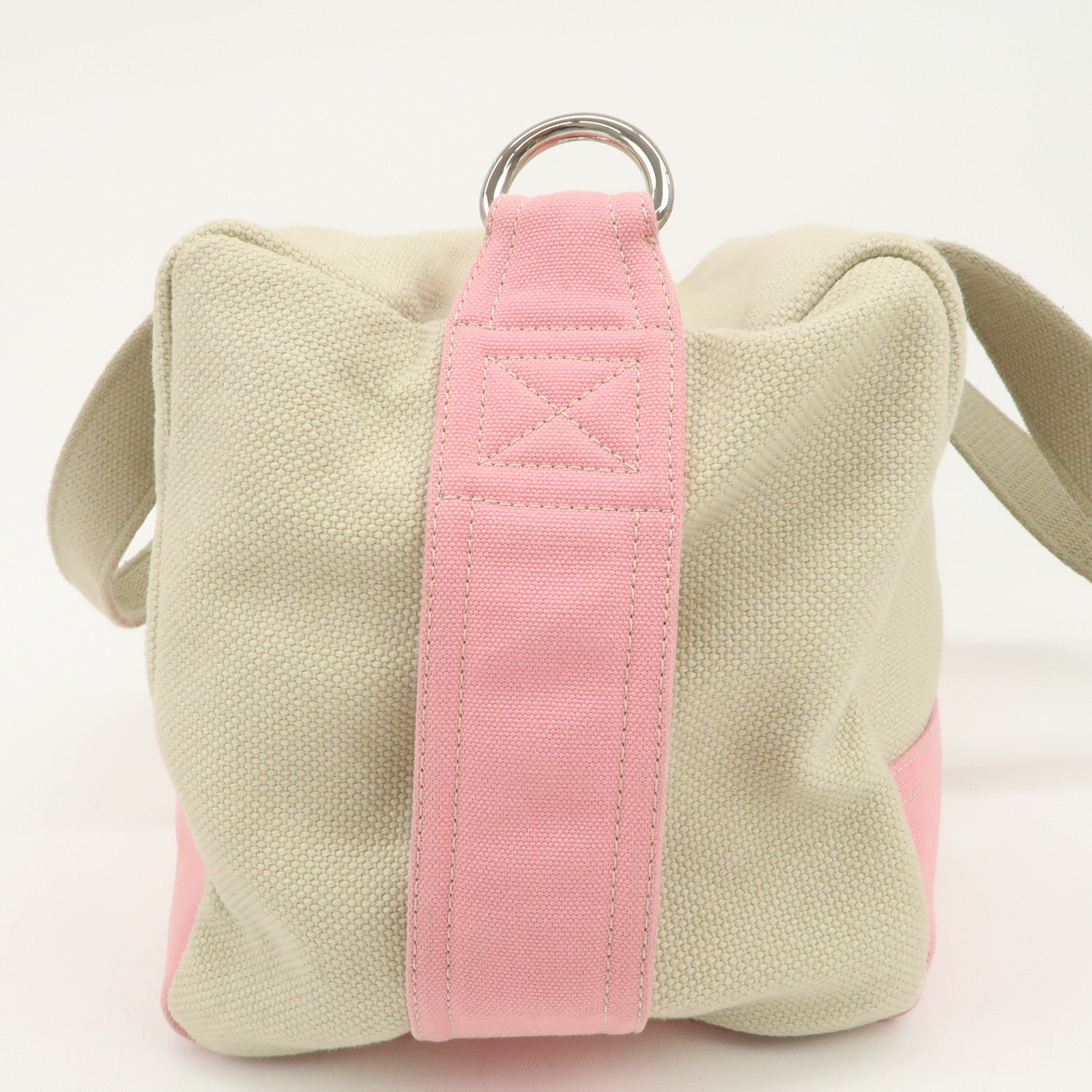 CHANEL Sport Line Canvas Boston Bag Hand Shoulder Bag Ivory Pink