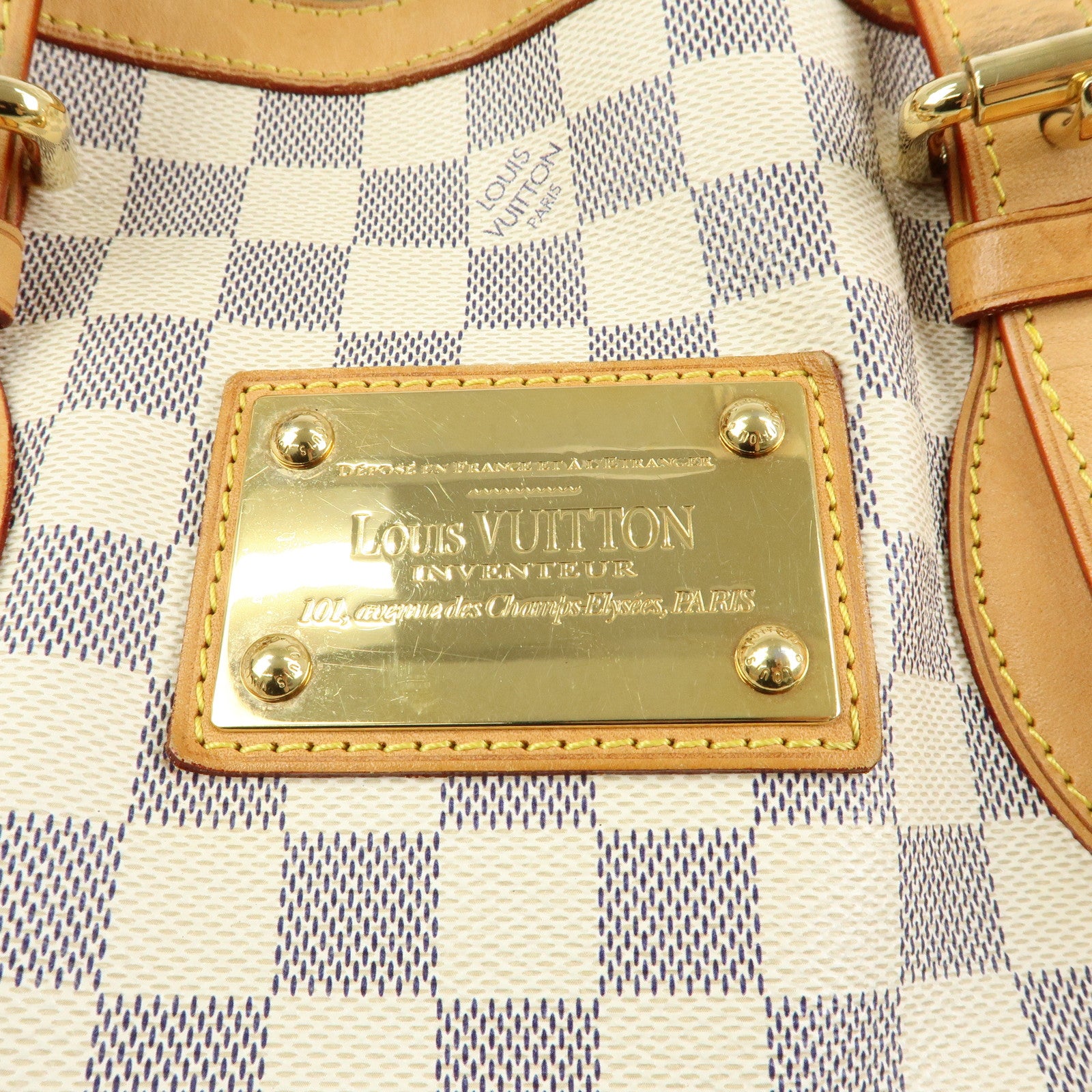 Louis Vuitton Damier Azur Hampstead MM Tote Bag Shoulder Bag N51206