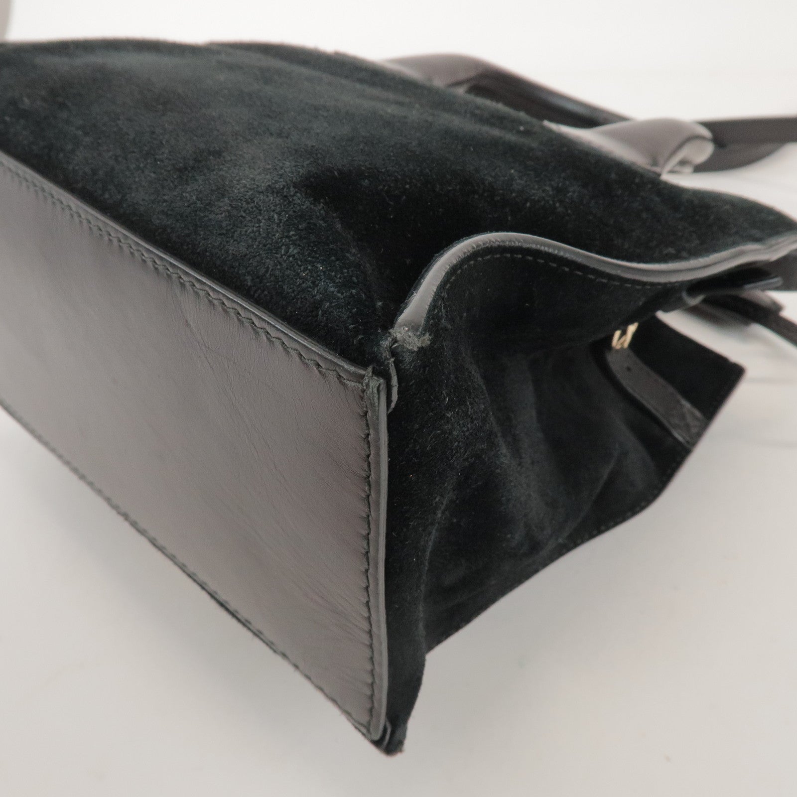 BALENCIAGA Padlock All Afternoon Suede Leather 2Way Bag 319499