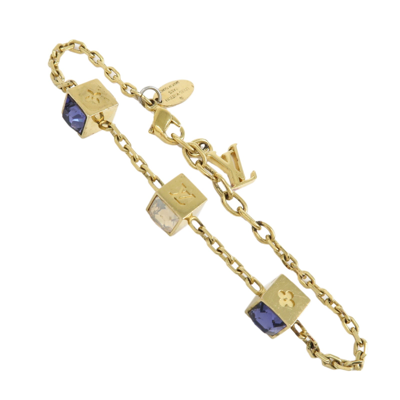 Louis Vuitton Monogram Bracelet Gamble Metal Bracelet Gold M65209