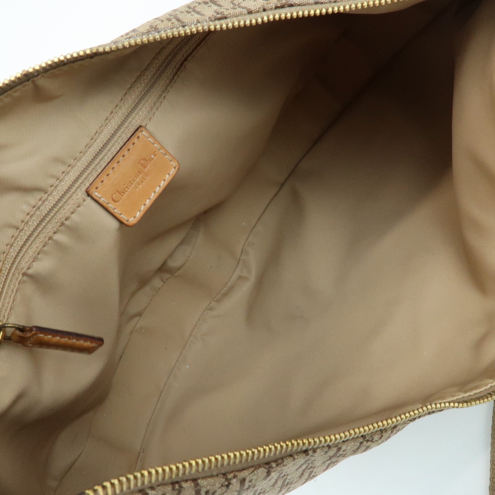 Christian Dior Street Chic Trotter Canvas Leather Shoulder Bag