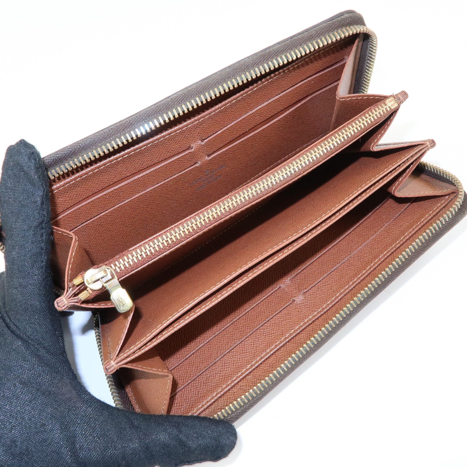 Louis Vuitton Monogram Canvas Zippy Wallet Long Wallet Brown M42616