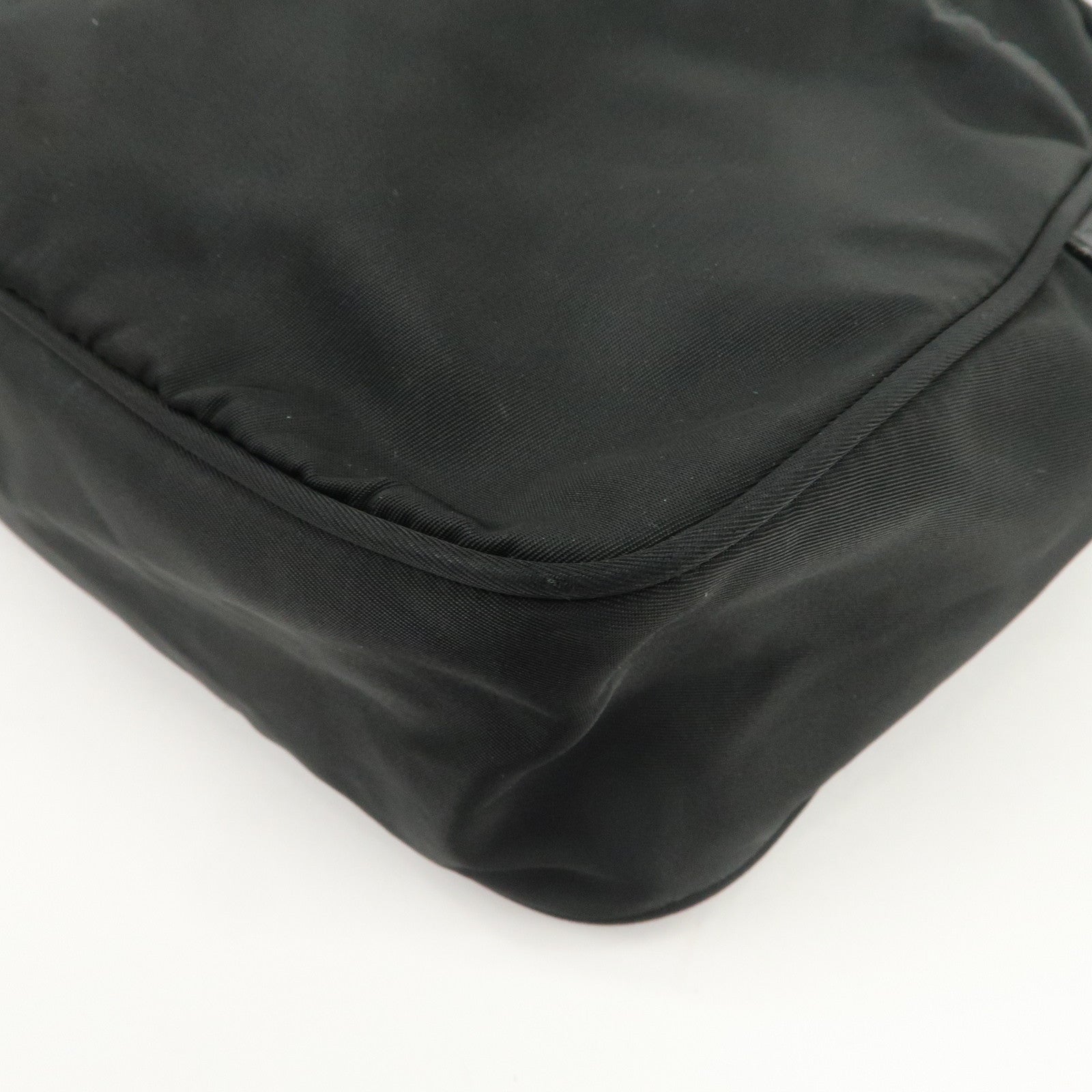 PRADA Triangle Logo Nylon Shoulder Bag Crossbody Bag Black BT0166