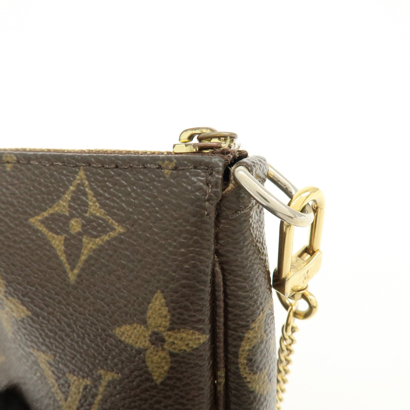 Louis Vuitton Monogram Mini Pochette Accessoires Hand Bag M58009
