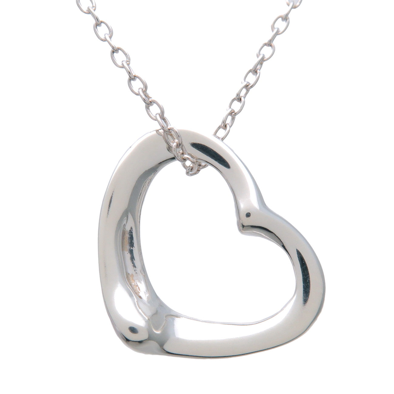 Tiffany & Co Open Heart Necklace 16MM SV925 Silver
