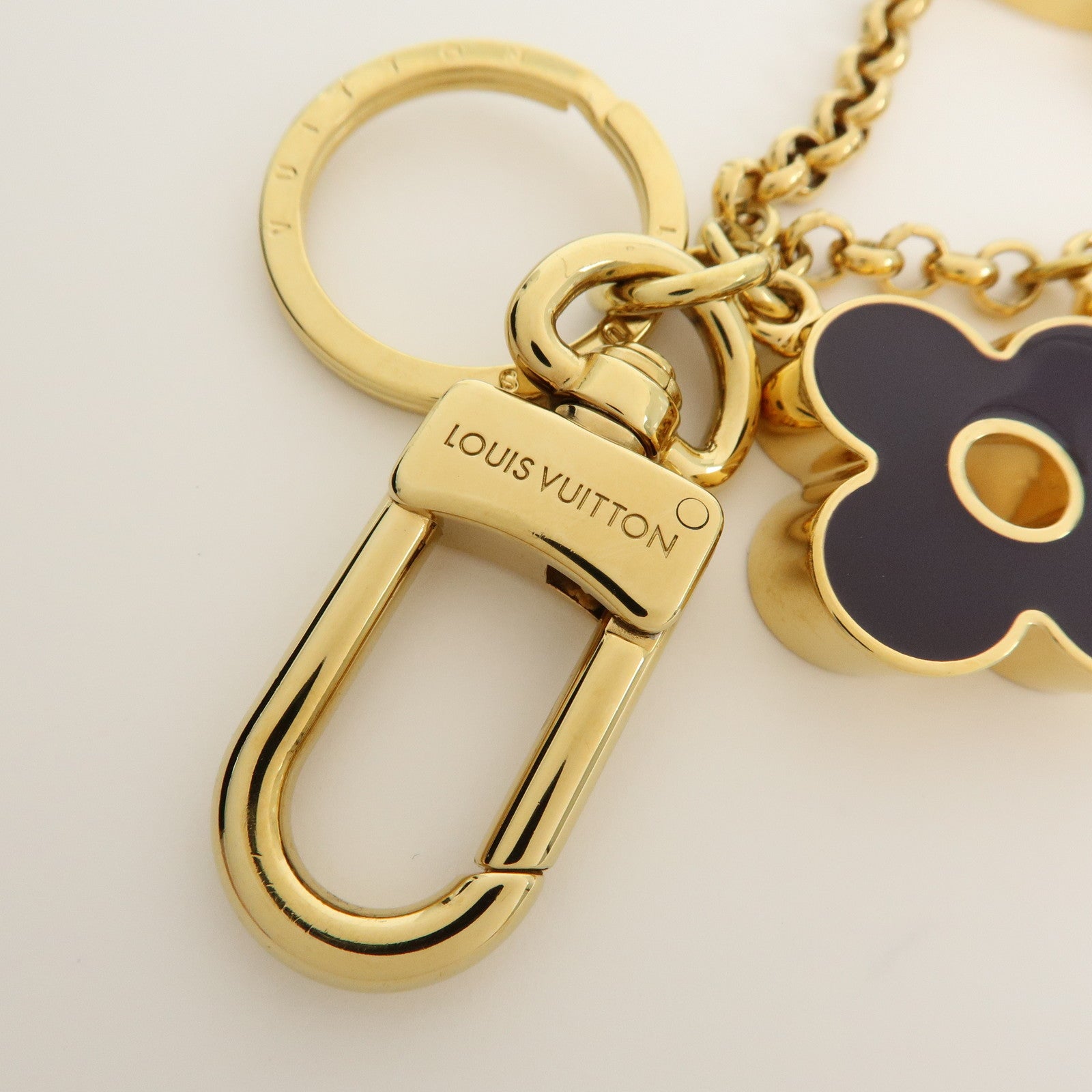Louis Vuitton Fleur de Monogram Metal Bag Charm Key Charm M01652