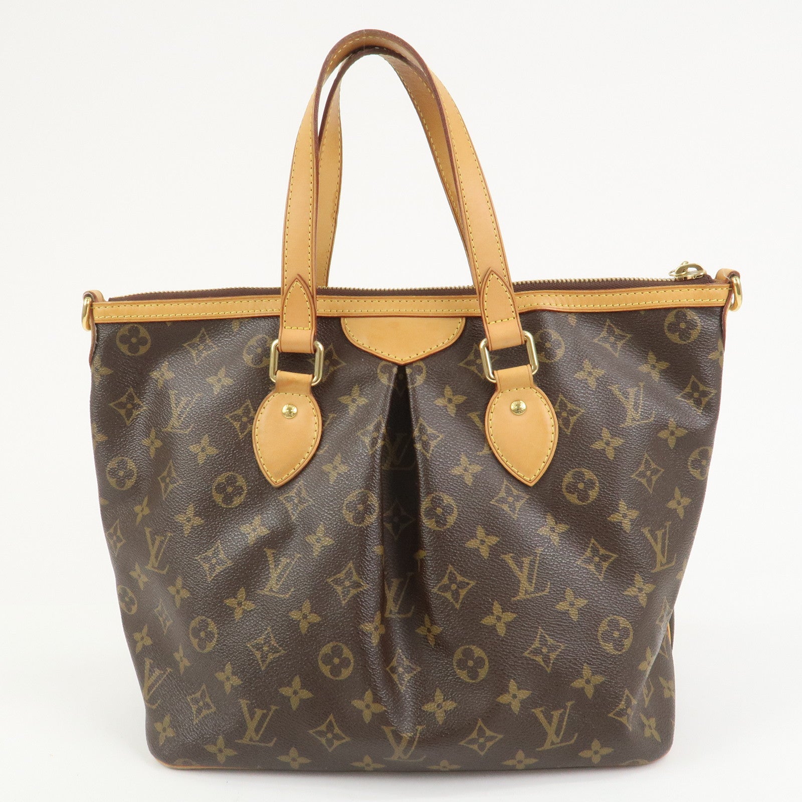 Louis Vuitton Monogram Palermo PM 2Way Bag Hand Bag Brown M40145