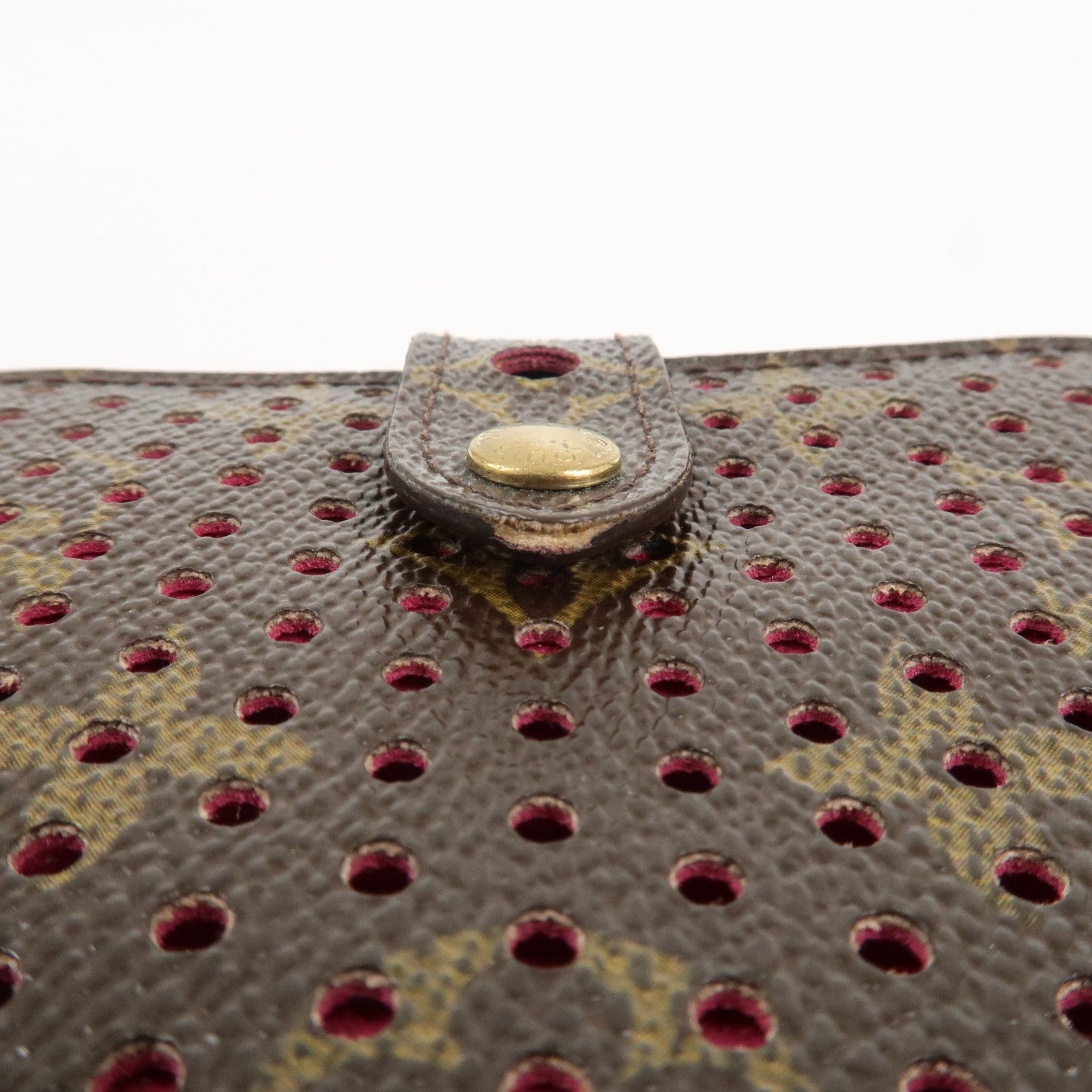 Louis Vuitton Monogram Perfor Compact Zip Fuchsia M95188 Used
