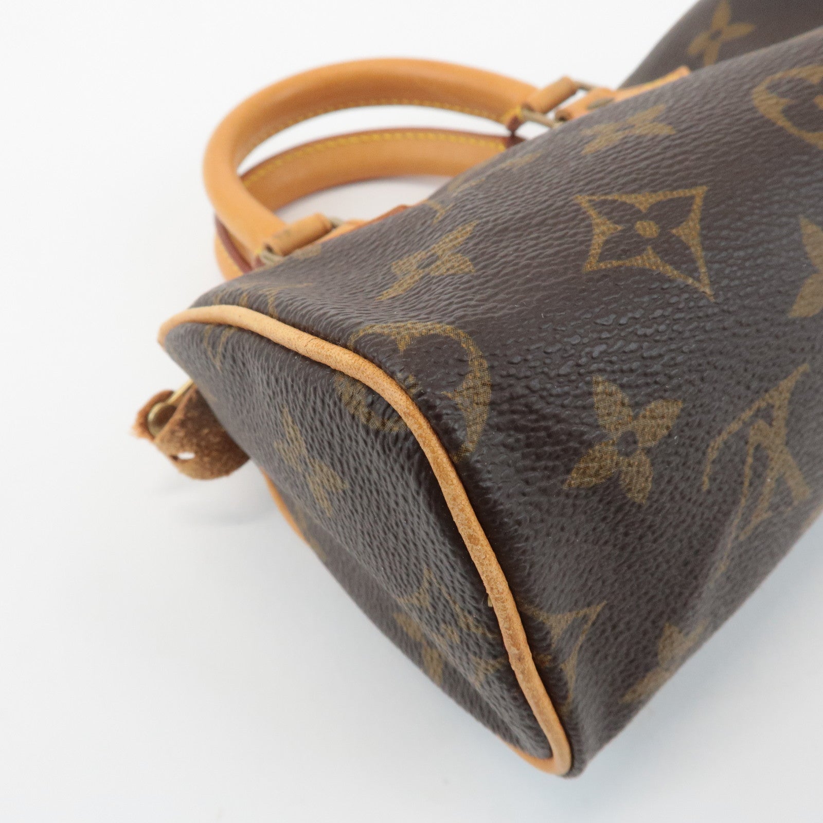 Louis Vuitton Monogram Mini Speedy Hand Bag Brown M41534