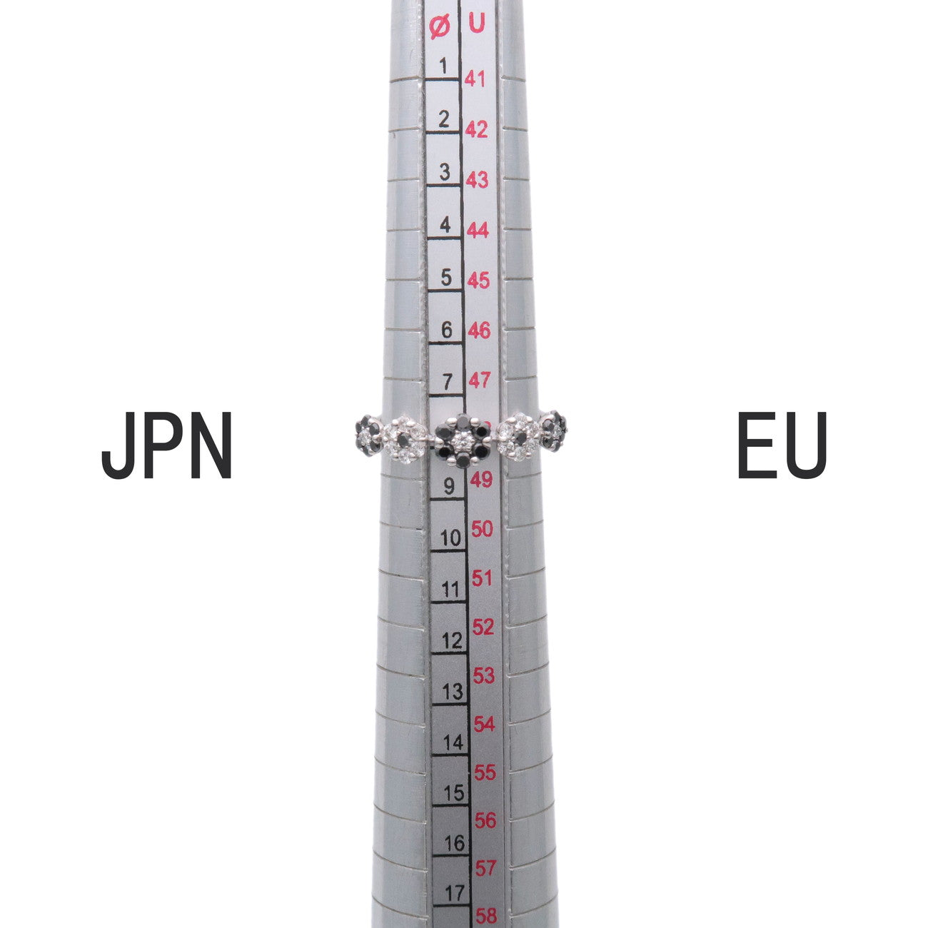 Ponte Vecchio Diamond Flower Motif Ring K18 750WG US4.5 EU48 HK9.5