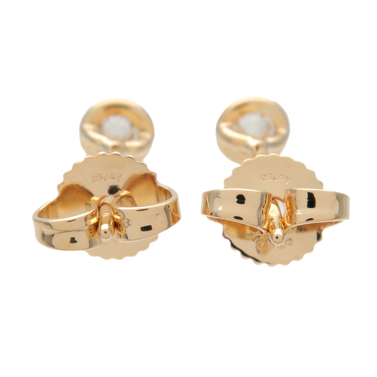 Tiffany & Co By the Yard Diamond Earrings 0.16ct K18YG Yellow Gold