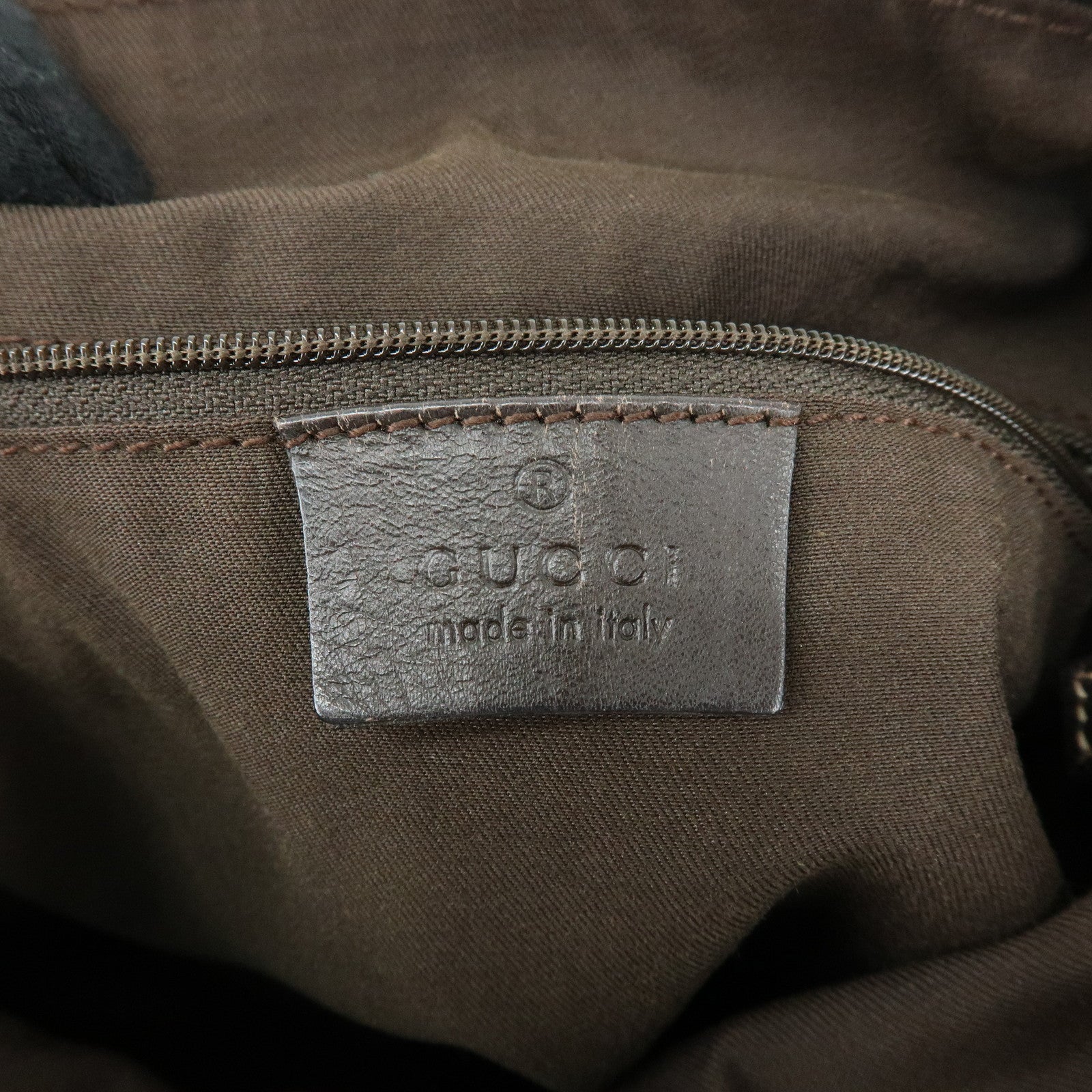 GUCCI Abbey GG Canvas Leather Shoulder Crossbody Bag Brown 203257