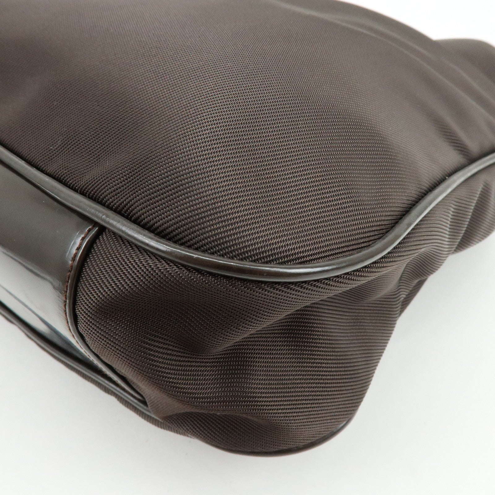 GUCCI Bamboo Nylon Leather 2Way Bag Hand Bag Shoulder Bag 001・2852