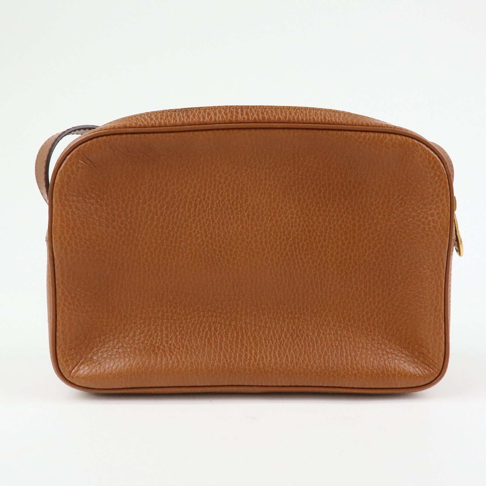 CELINE Leather Shoulder Bag Crossbody Bag Brown