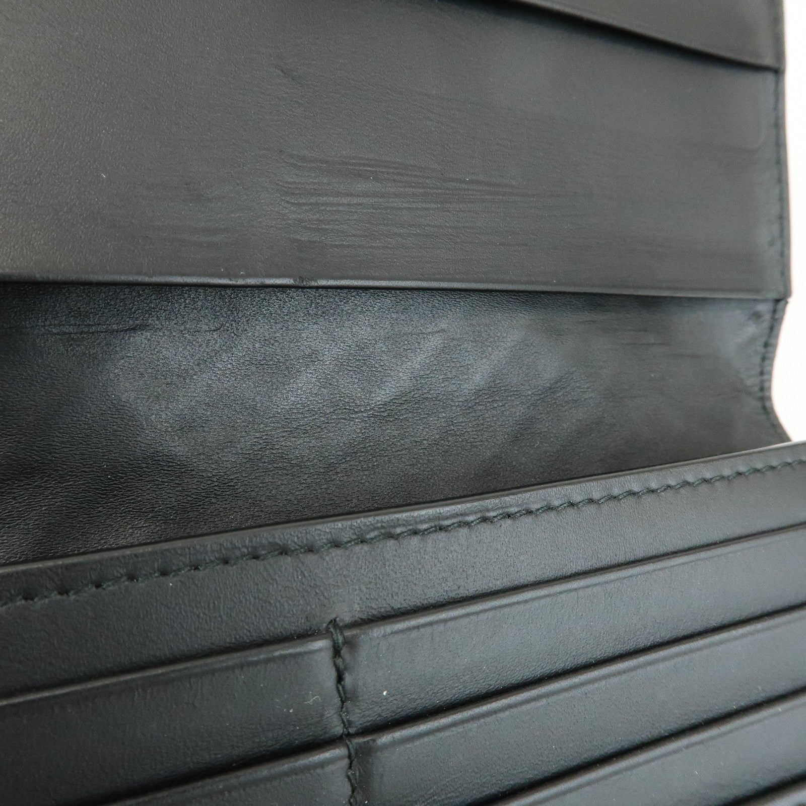 BOTTEGA VENETA Intrecciato Leather Long Wallet Black