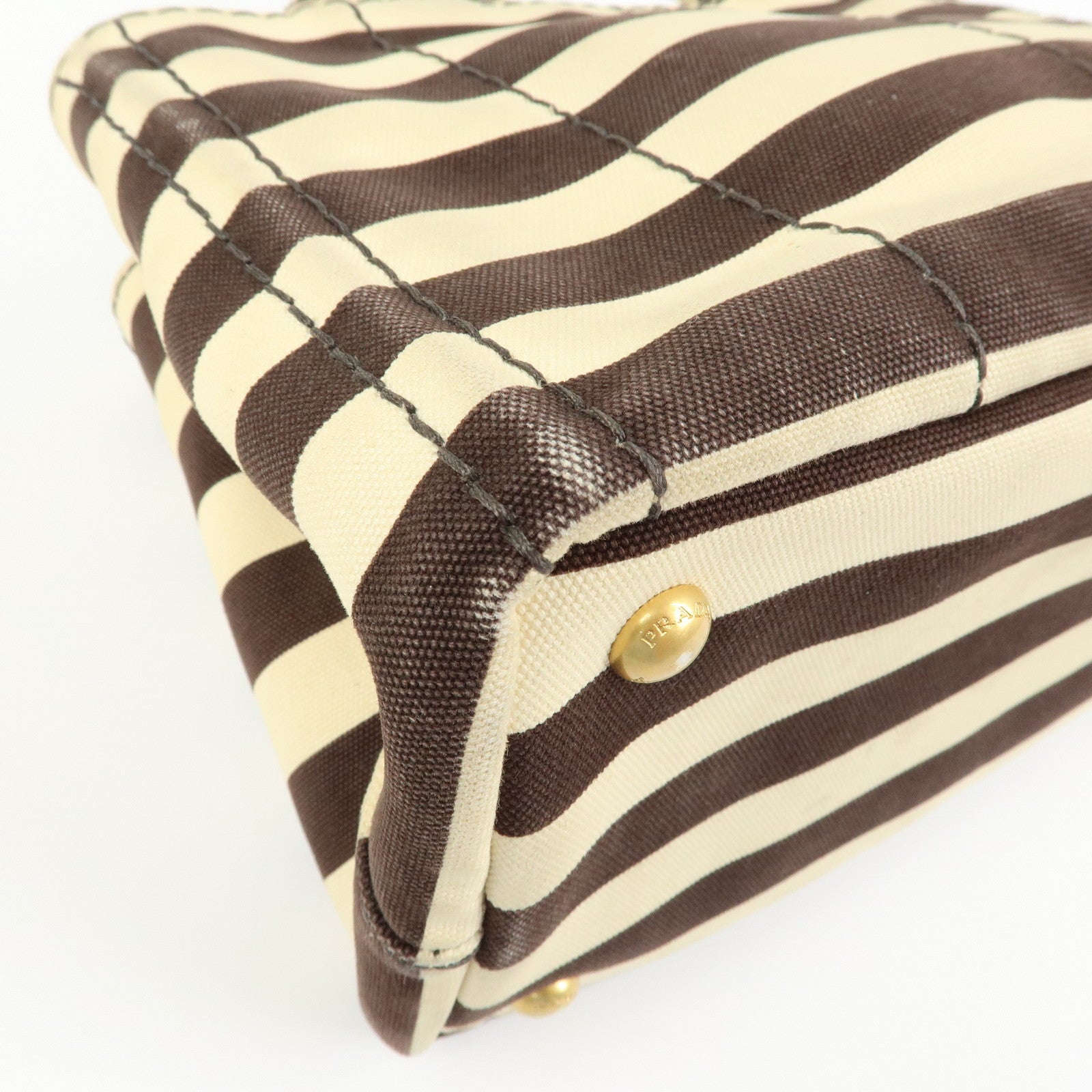 PRADA Triangle Logo Canapa Canvas 2Way Hand Bag Shoulder Bag B2642B