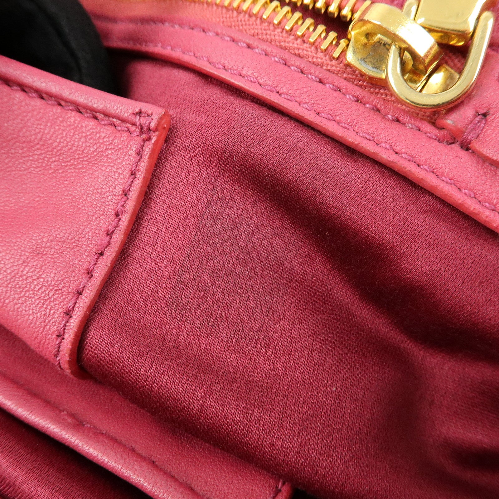 MIU MIU Matelasse Leather Tote Bag Shoulder Bag Hand Bag Pink