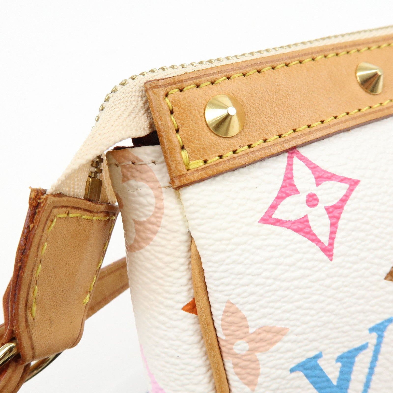 Louis Vuitton Monogram Multicolor Pochette Accessoires Blanc M92649