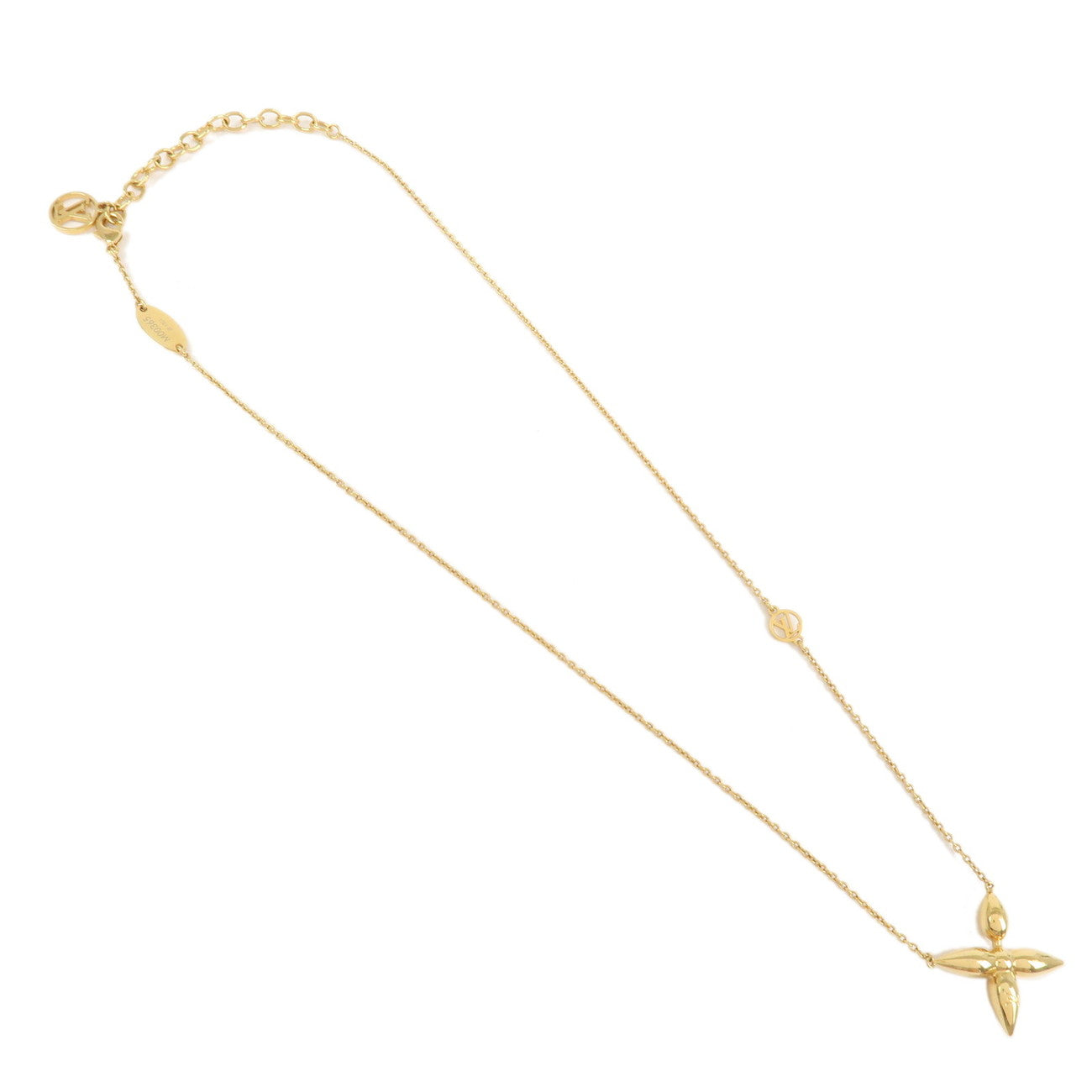 Louis Vuitton Collier Louisette Monogram Flower Necklace M00365