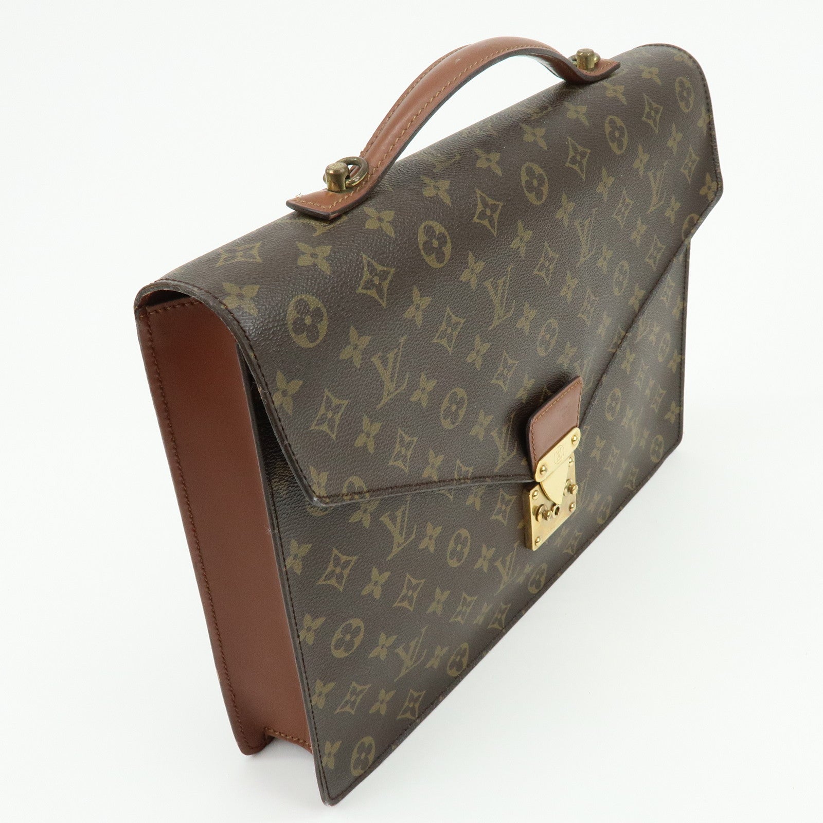 Louis Vuitton Monogram Porte Documents Bandoulière Brown M53338