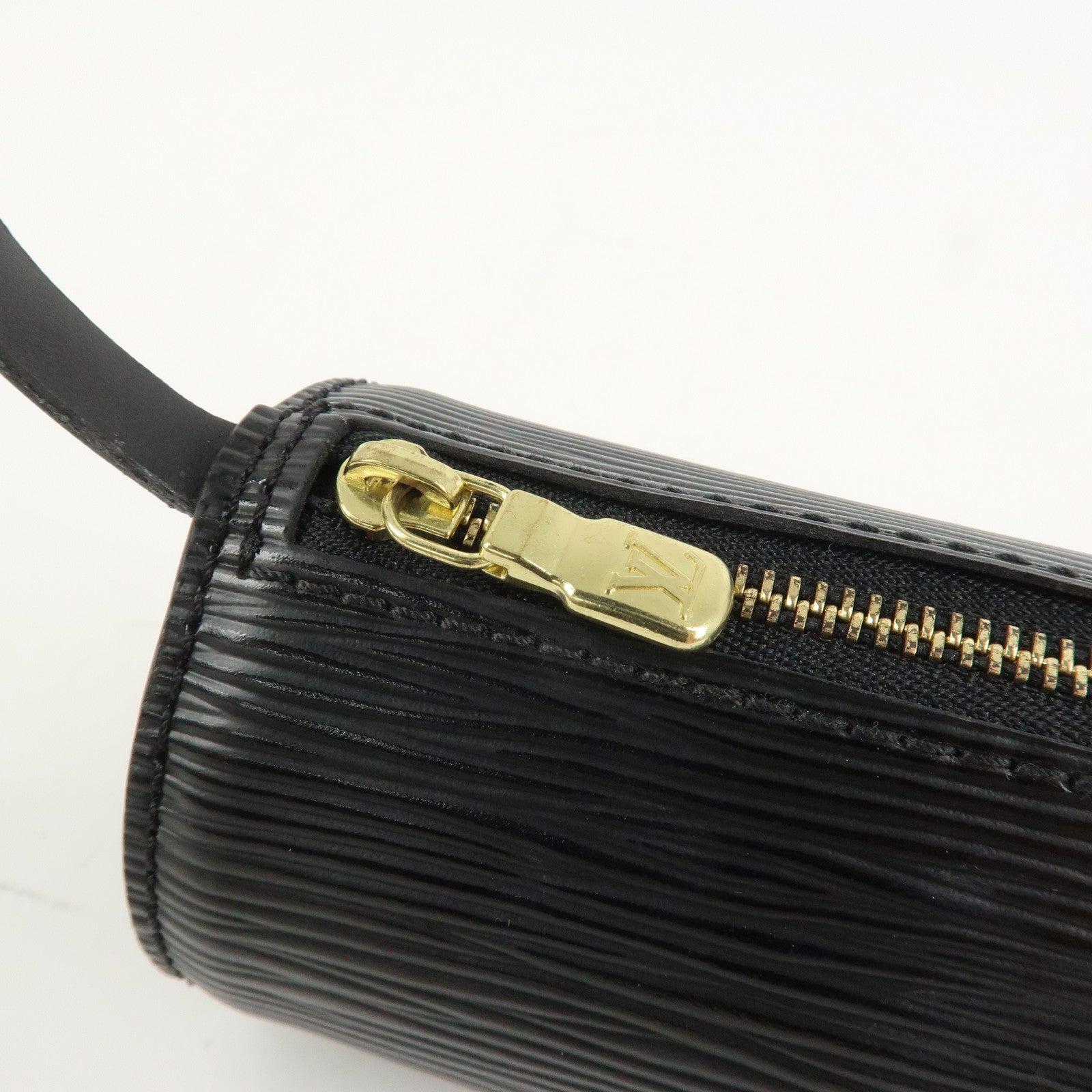 Louis Vuitton Epi Leather Mini Pouch For Soufflot Hand Bag Noir