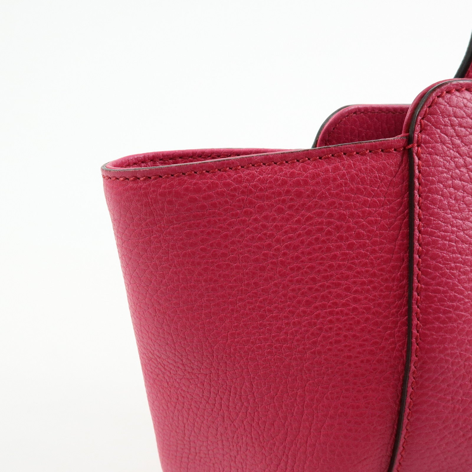 GUCCI Swing Leather Medium Tote Bag Shoulder Bag Pink 354408