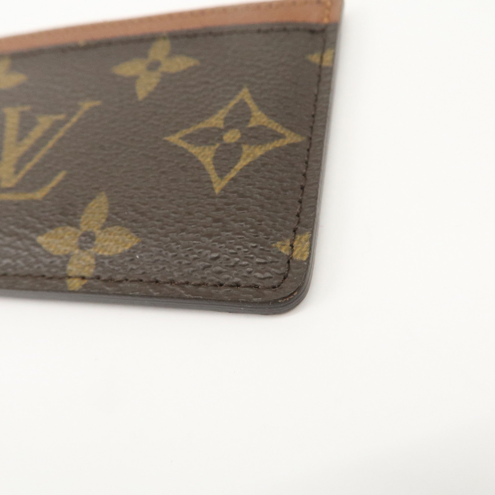 Louis Vuitton Monogram Canvas Porte Cartes Card Case M61733 Used