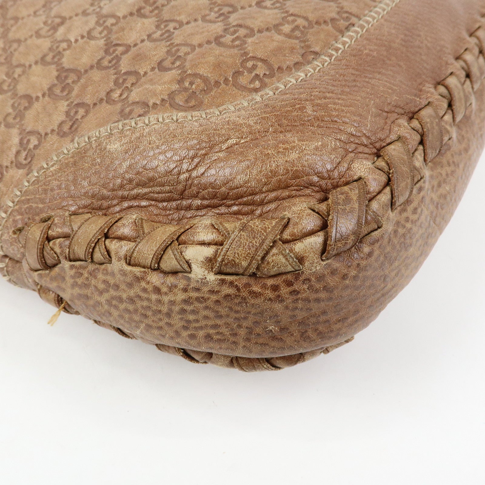 GUCCI Bamboo New Jackie Guccissima Leather Shoulder Bag 218491