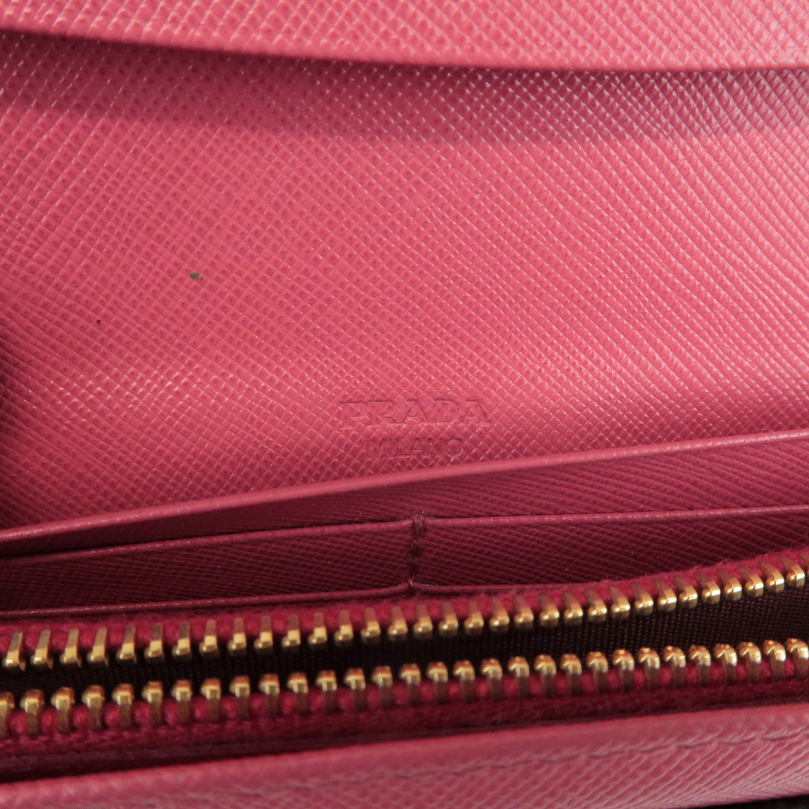 PRADA Logo Saffiano Leather Flap Bi-Fold Long Wallet Black