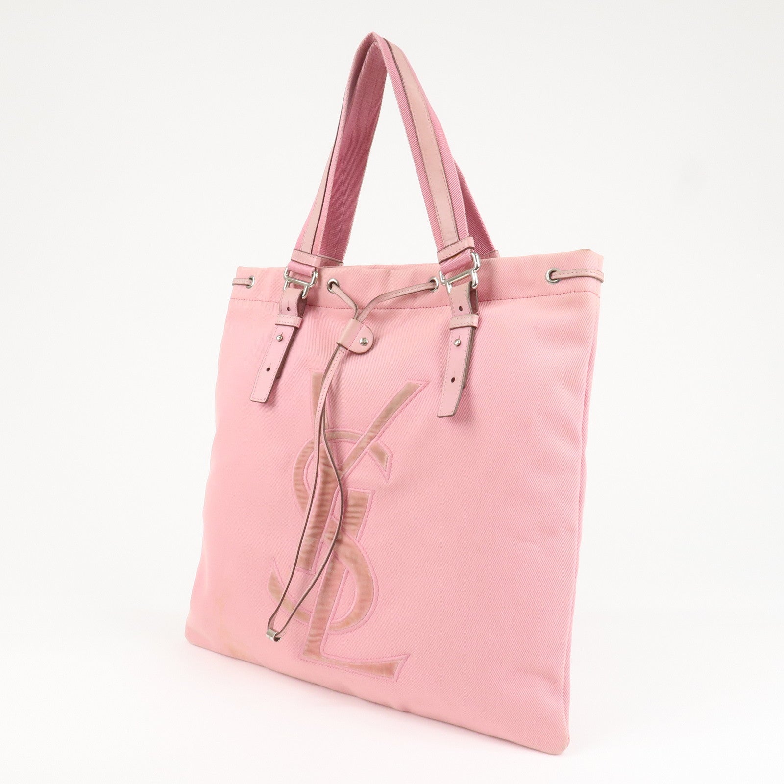 Saint Laurent Canvas Leather Kahara Tote Bag Shoulder Bag 121631 Used