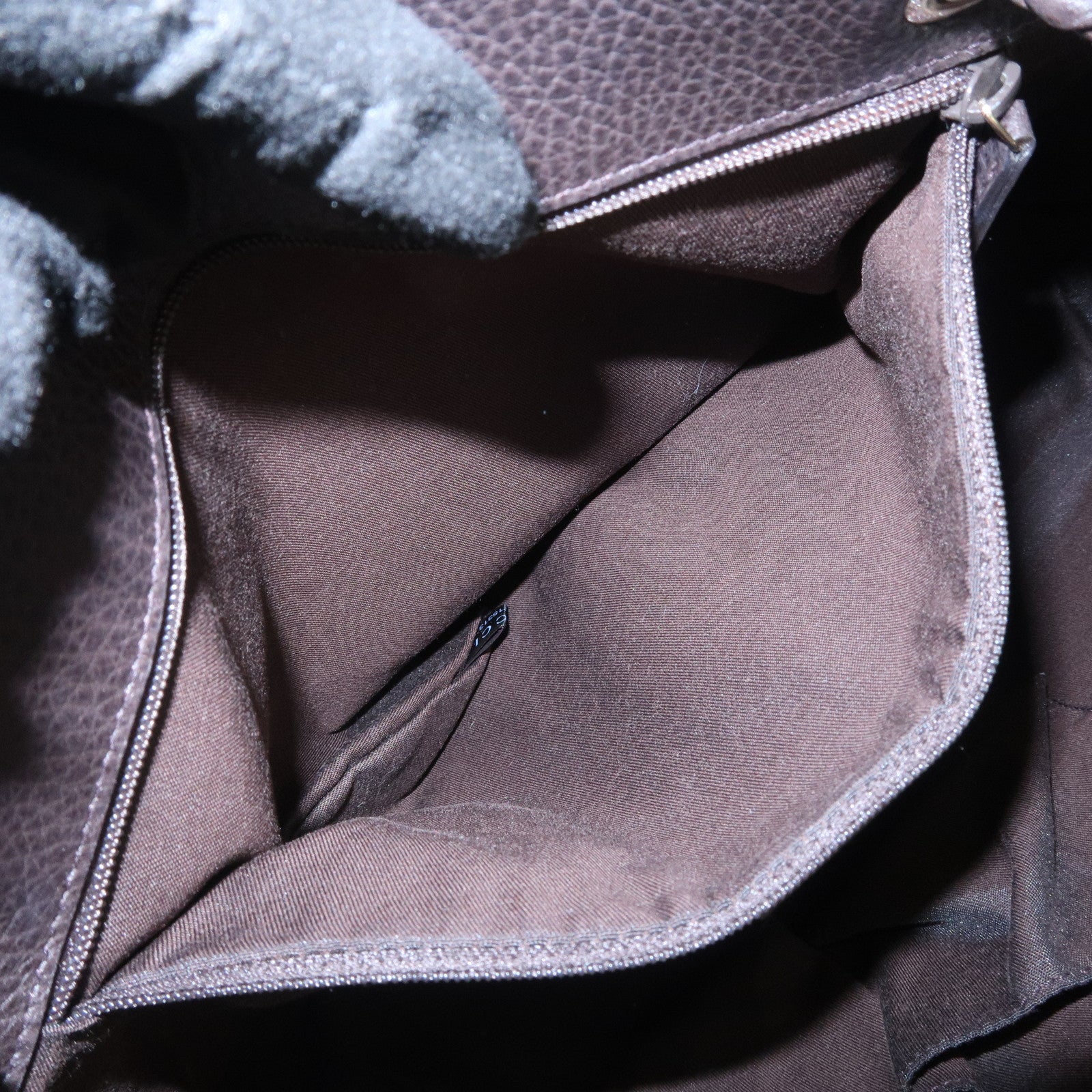 GUCCI Logo Leather Tote Bag Shoulder Bag Dark Brown 419689