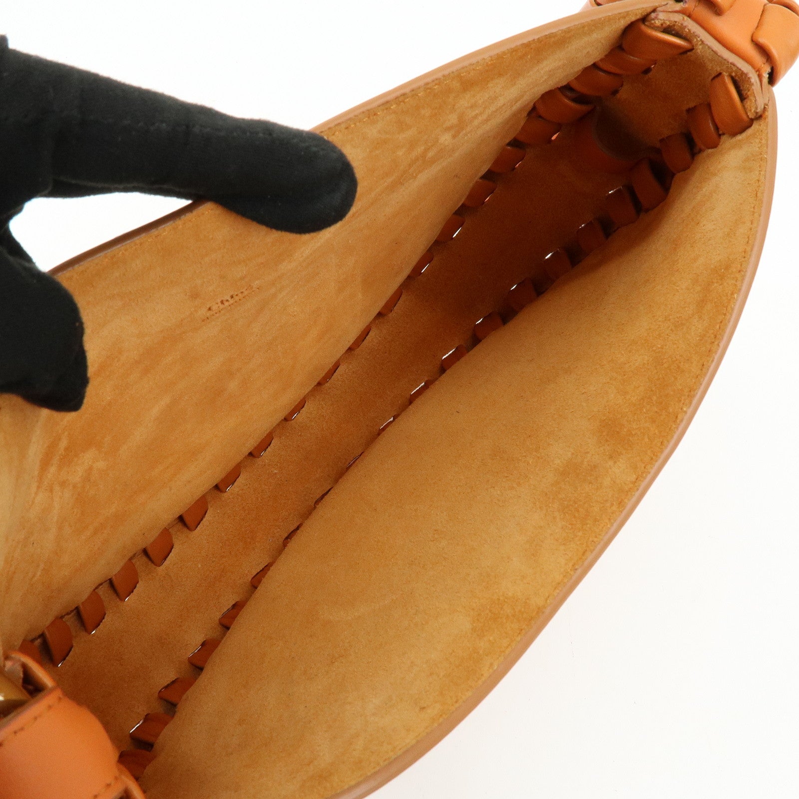 Chloe Mate Leather Shoulder Bag Crossbody Bag Orange