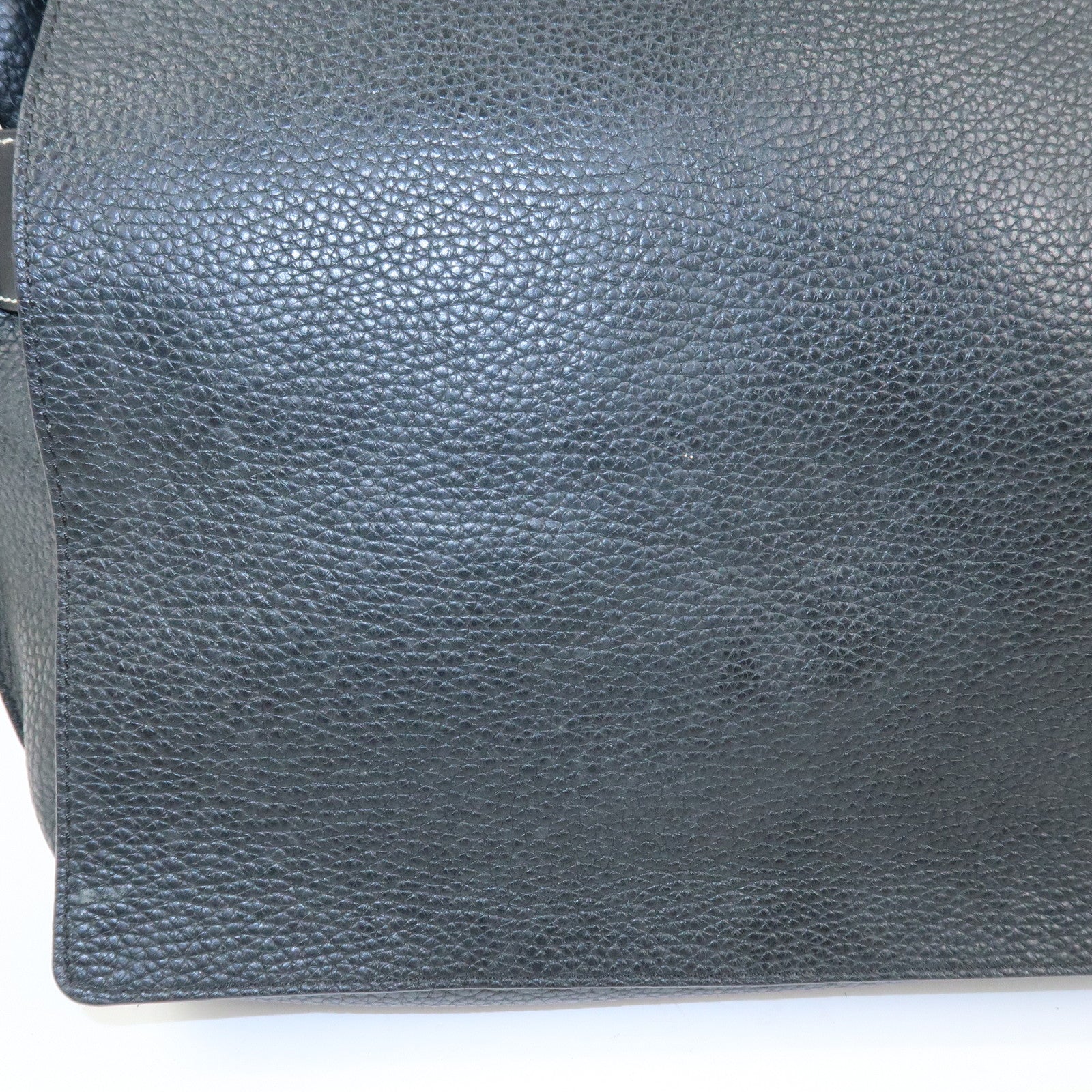 LOEWE Anagram Logo Leather Shoulder Bag Crossbody Bag Black