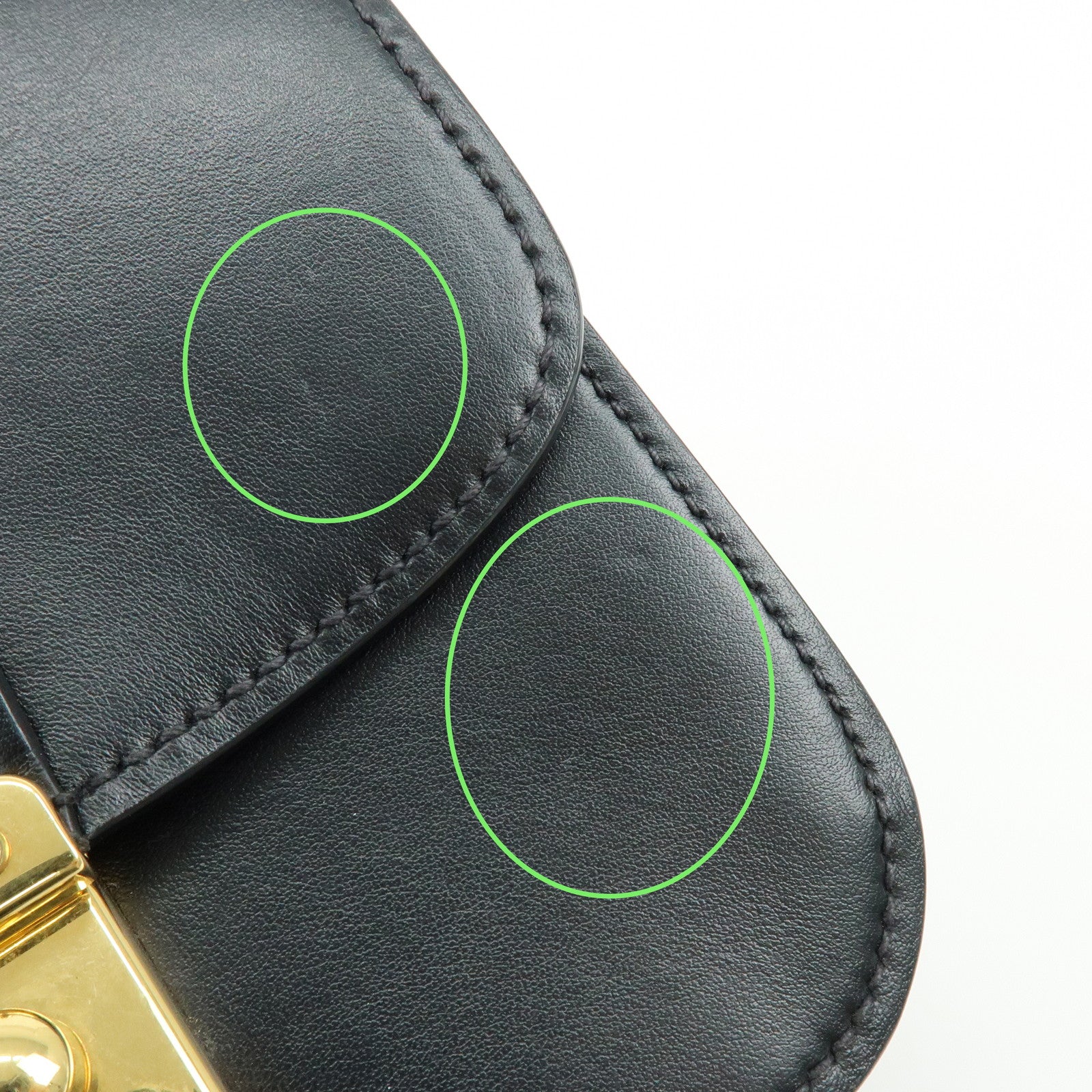 MIU MIU Logo Soft Calf Leather Chain Shoulder Bag Black 5BD147