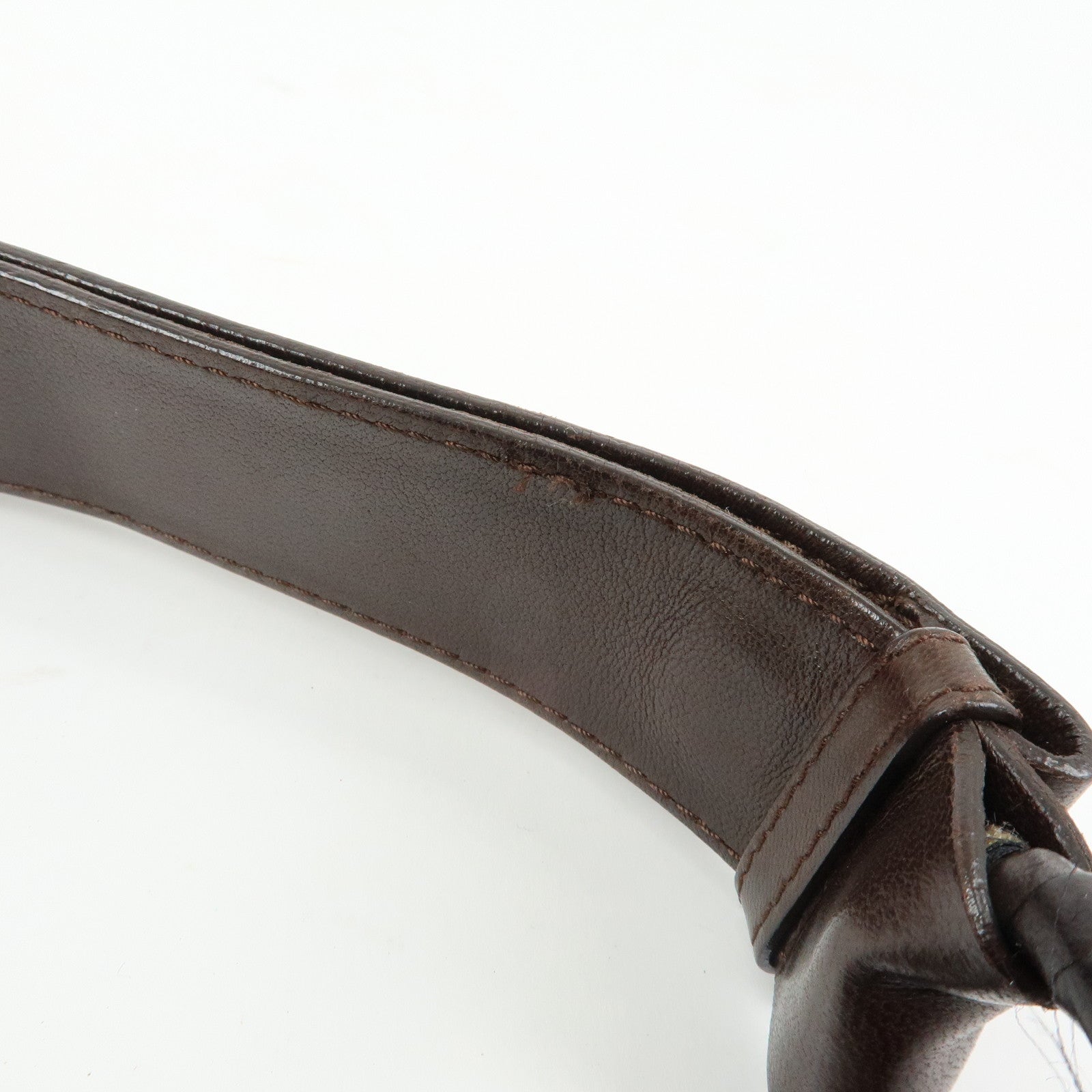 BOTTEGA VENETA Intrecciato Leather Shoulder Bag Brown 115658