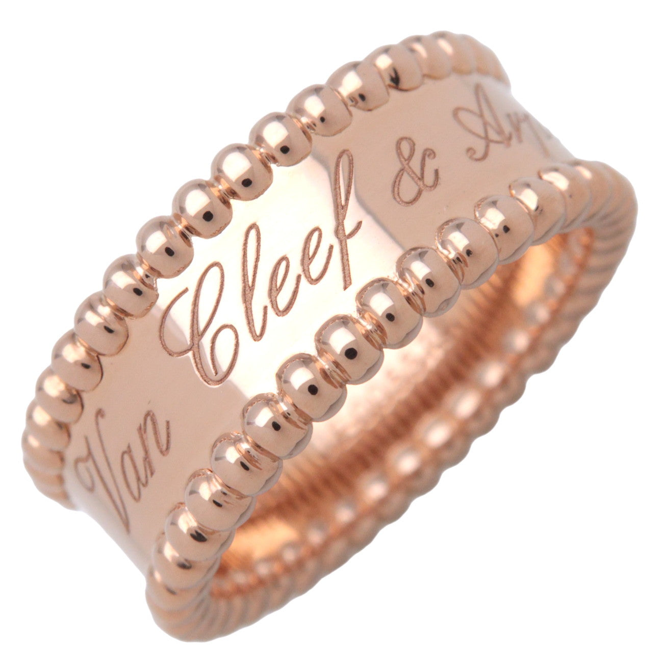 Van Cleef & Arpels Perlee Signature Ring K18 Rose Gold #52 US6-6.5