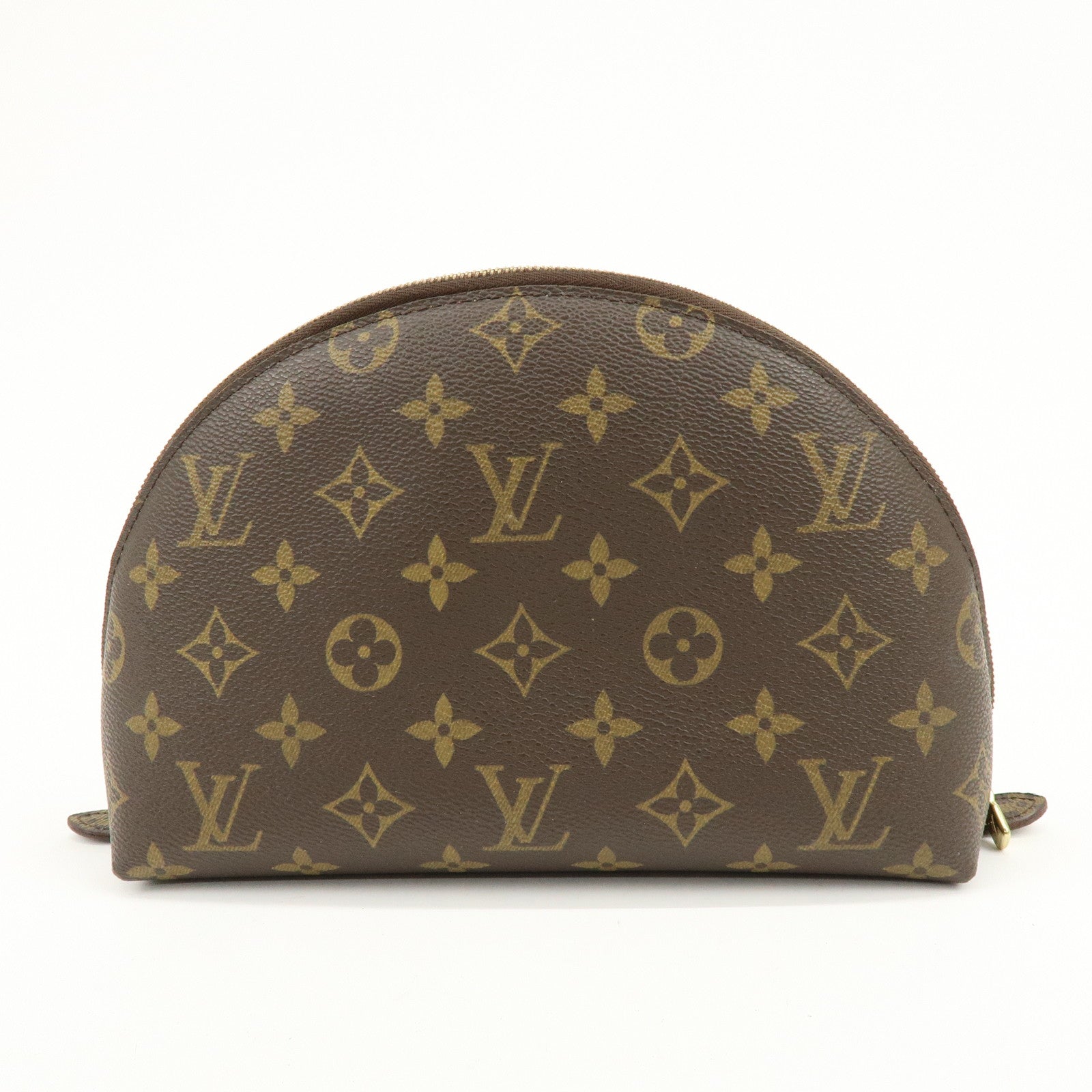 Louis Vuitton Monogram Trousse Demi Ronde Pouch Brown M47520