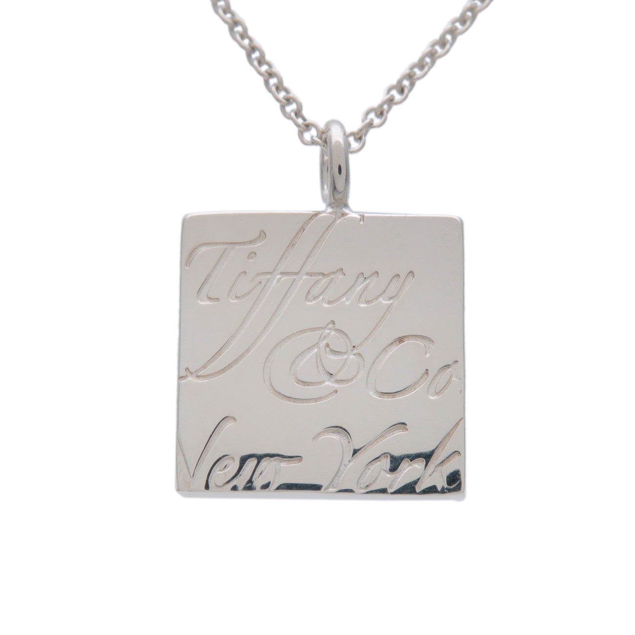 Tiffany & Co Notes Square Necklace SV925 Silver