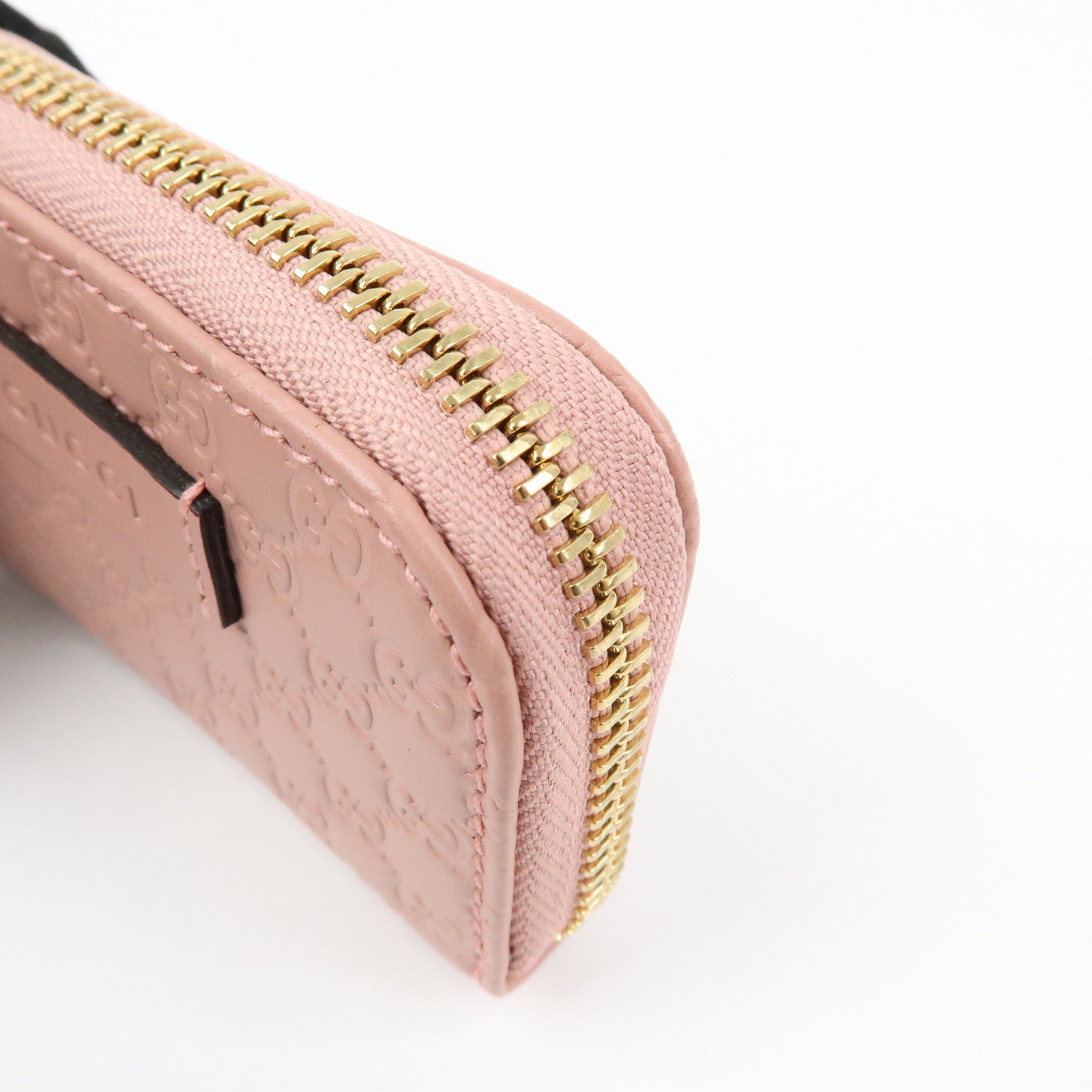 GUCCI Microguccissima Leather Coin Case Coin Purse Pink 449896