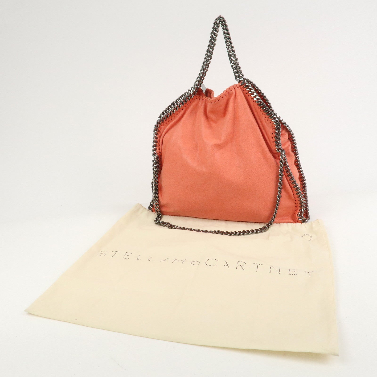 STELLA MCCARTNEY Falabella Fold-Over Tote 2Way Bag Orange