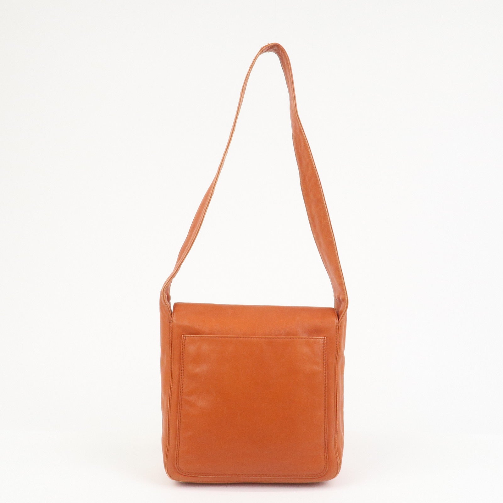 CHANEL COCO Mark Calf Leather Shoulder Bag Hand Bag Brown